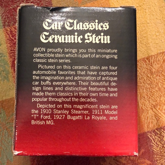 NIB 1982 Avon limited edition cCar Classics design beer stein - Picture 9 of 16